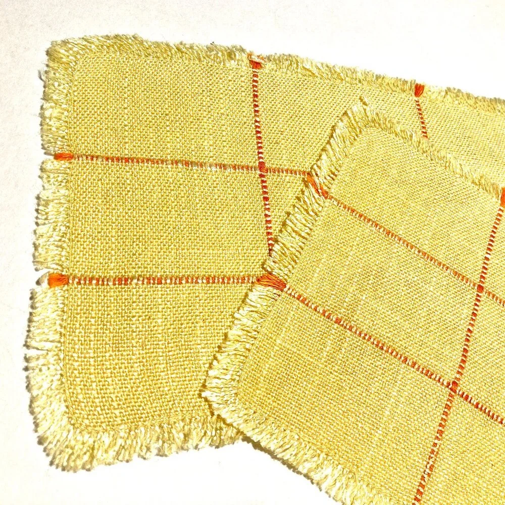 Set of 6 Vintage MCM Handwoven Cocktail Mats